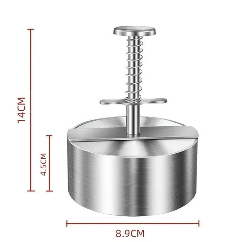 Hamburger Patty Maker Press 304 Stainless Steel Non-Stick round Manual Rice Ball Mold Thickness Adjusted Kitchen Beef BBQ Tools